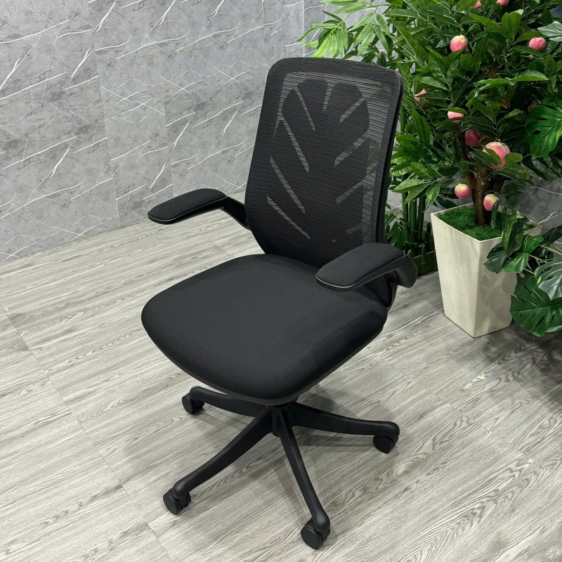 Ghế Xoay Văn phòng Lưng Chiếc Lá tay Gập - GX8
