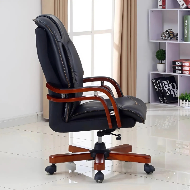 Ghế Giám Đốc Tay Ốp Gỗ Nhập Khẩu - GGĐ34