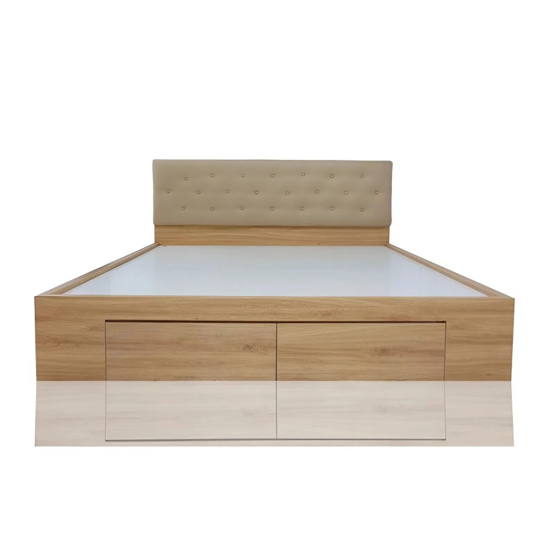 Giường Ngủ Có Đầu Nệm Ngăn Kéo Hộc Gỗ MĐF - GN2