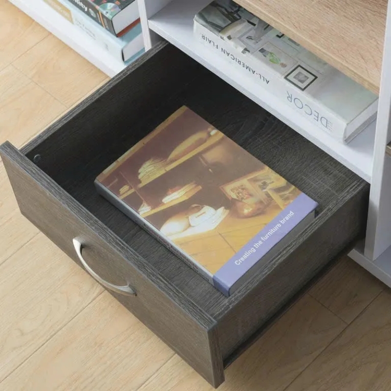 Kệ Tivi Gỗ 3 Ngăn Kệ Có Hộc Kéo Trung Tâm - KTV23