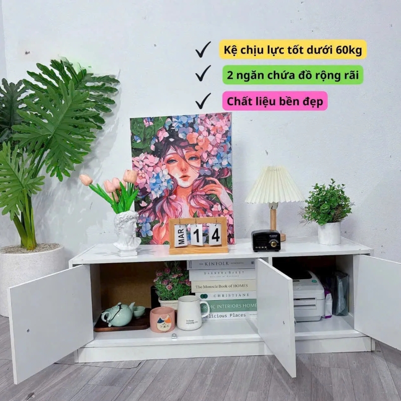  Kệ Tivi Trang Trí Gỗ Công Nghiệp Hiện Đại - KTV2