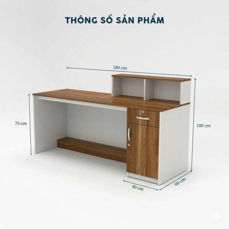 Quầy Lễ Tân Gỗ Công Nghiệp Hiện Đại - LT31