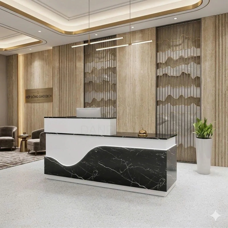 Quầy Lễ Tân Gỗ Đẹp Sang Trọng - LT24