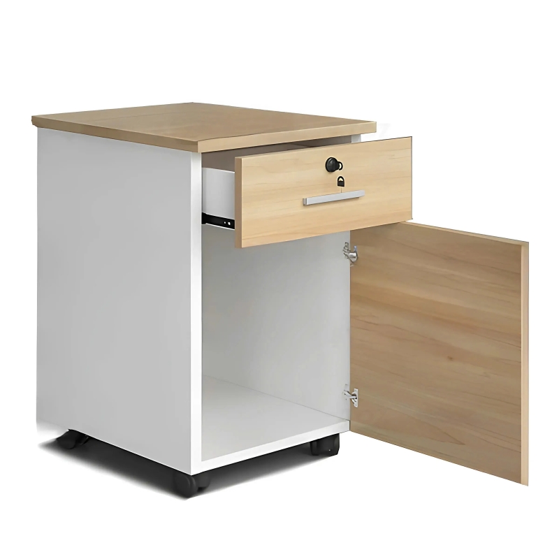 Tủ Phụ Di Động 2 Ngăn Màu Vân Gỗ - TP22
