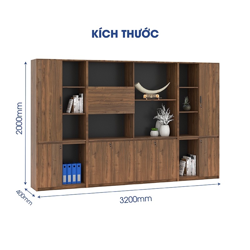 Tủ Gỗ Tài Liệu Trưng Bày Cao Cấp - THS129