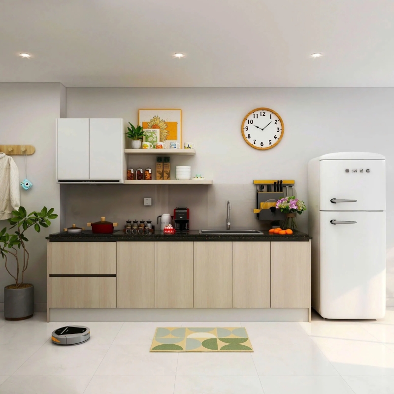Tủ Bếp Chữ I Gọn Gàng Cho Căn Hộ Căn Hộ Hiện Đại - TB20