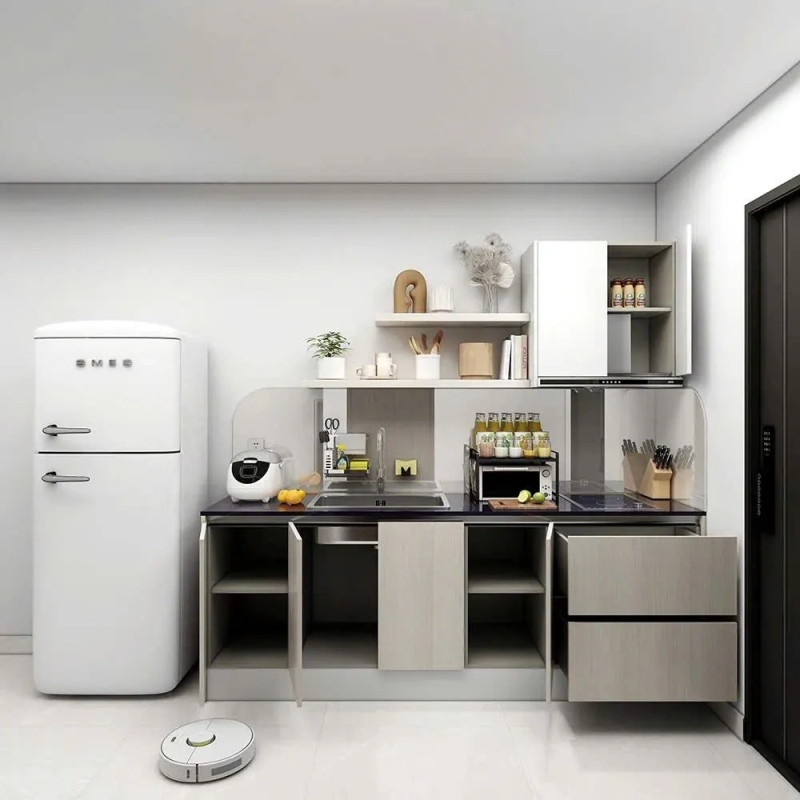 Tủ Bếp Chữ I Gọn Gàng Cho Nhà Phố  - TB19