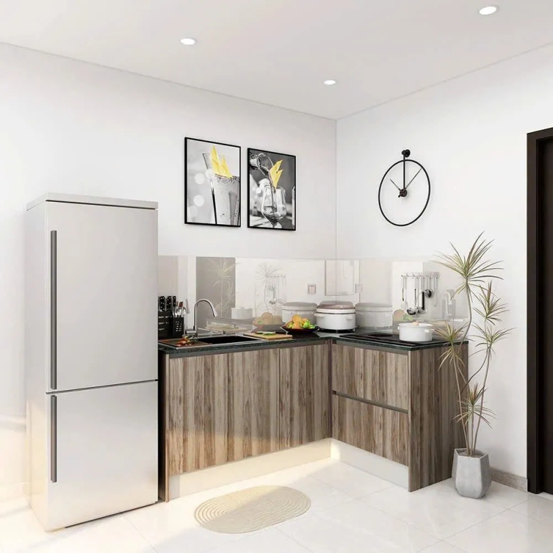 Tủ Bếp Góc L Nhỏ Gọn Cho Căn Hộ Hiện Đại - TB24