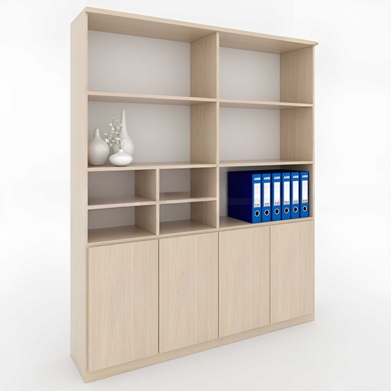 Tủ Tài Liệu Gỗ Có Kệ Gỗ MDF - THS94