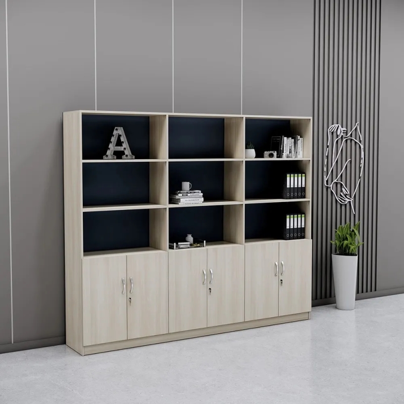 Tủ Hồ Sơ 3 Khoang Tích Hợp Ô Ngăn Trang Trí Văn Phòng - THS414