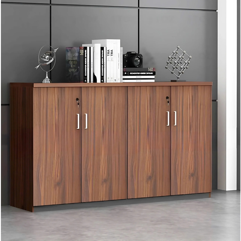 Tủ Tài Liệu Gỗ Dáng Thấp 4 Cánh Mở - THS273