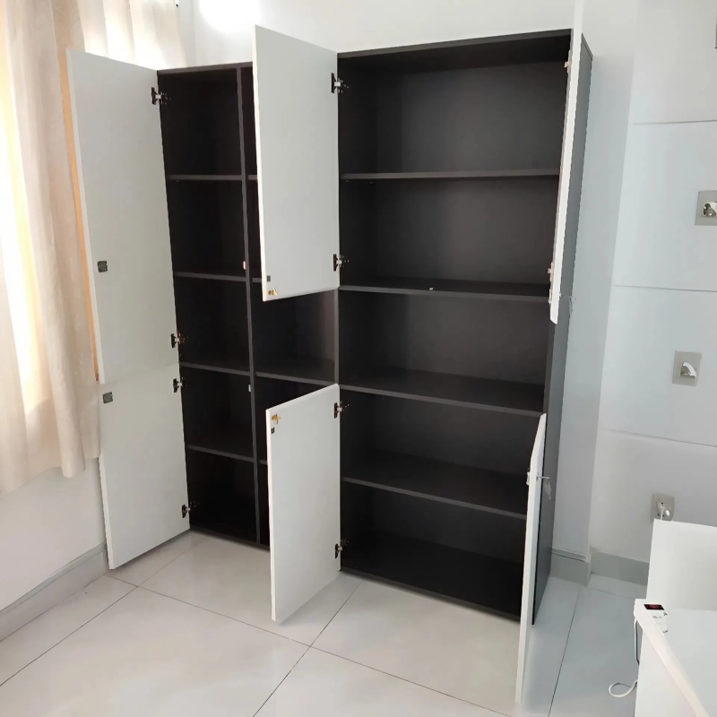 Tủ Hồ Sơ Gỗ MDF 2 Tầng Phối Ô Trống Trang Trí - THS345