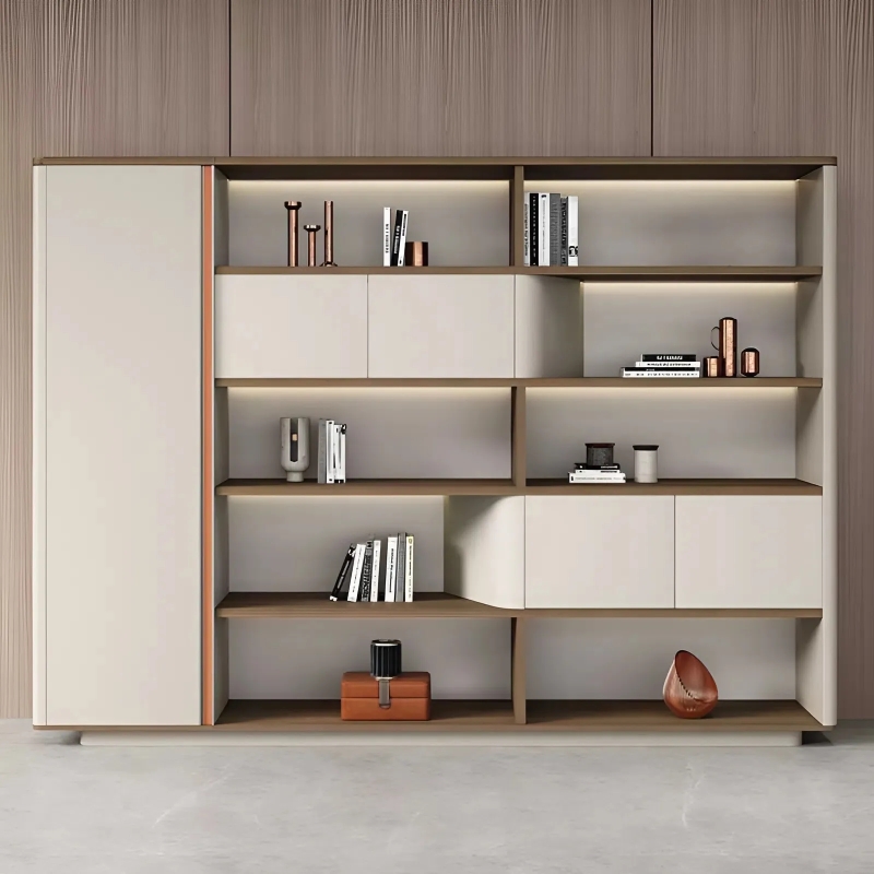 Tủ Hồ Sơ Cánh Kín Phối Ngăn Hở Kiểu Dáng Hình Khối - THS333