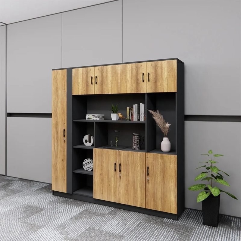 Tủ Hồ Sơ Kết Hợp Hệ Kệ Trang Trí Trung Tâm - THS400