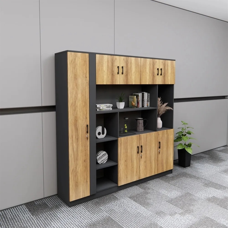 Tủ Hồ Sơ Kết Hợp Hệ Kệ Trang Trí Trung Tâm - THS400