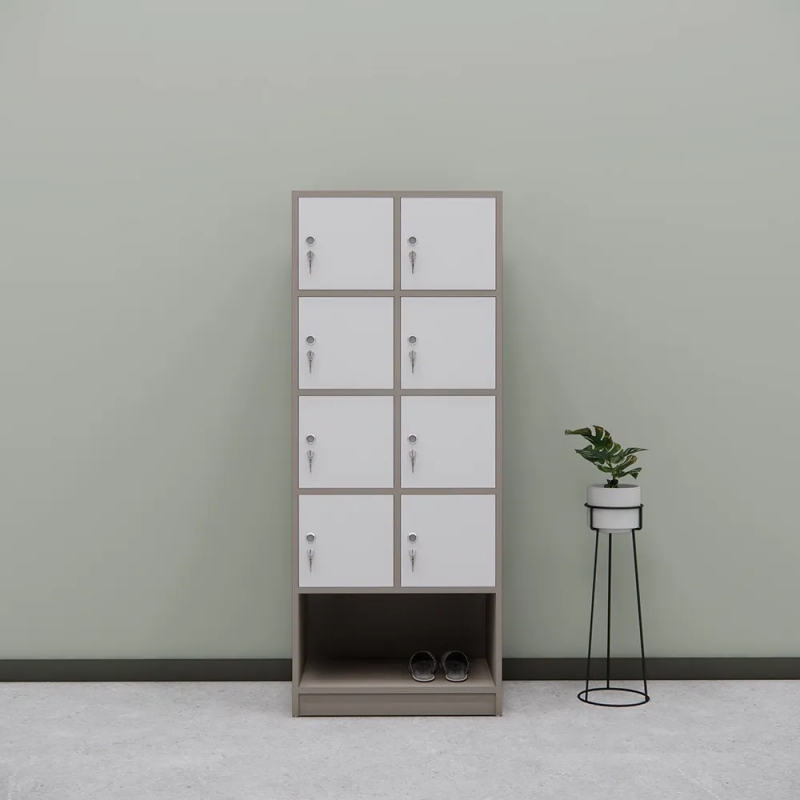 Tủ Locker Cá Nhân 8 Ô Có Kệ Để Giày Dép - TLK83