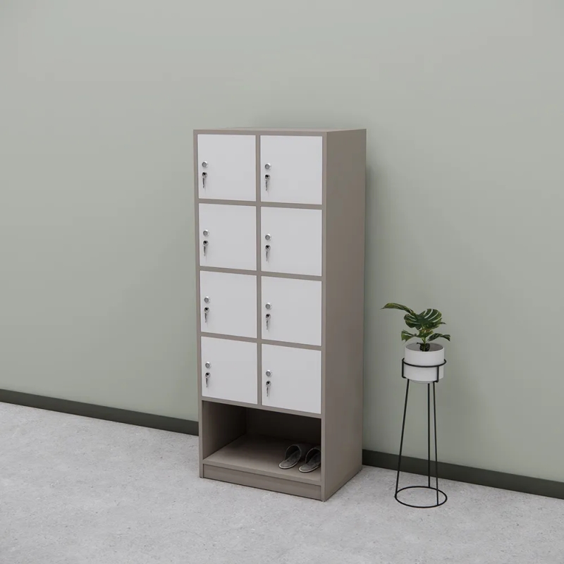 Tủ Locker Cá Nhân 8 Ô Có Kệ Để Giày Dép - TLK83