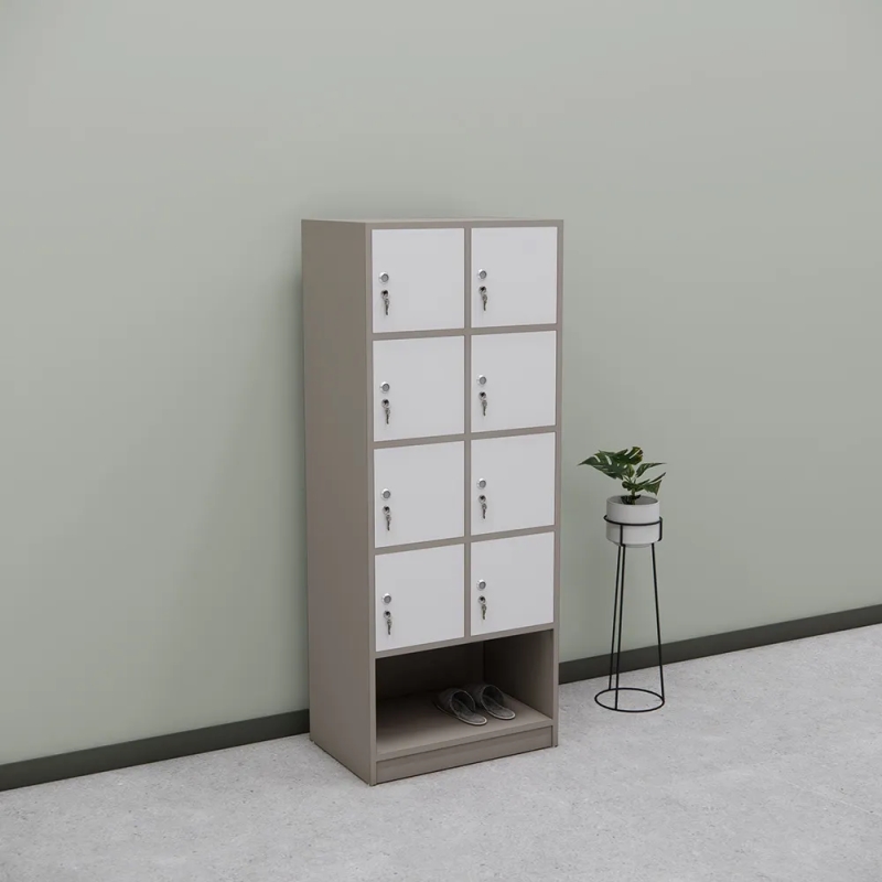 Tủ Locker Cá Nhân 8 Ô Có Kệ Để Giày Dép - TLK83