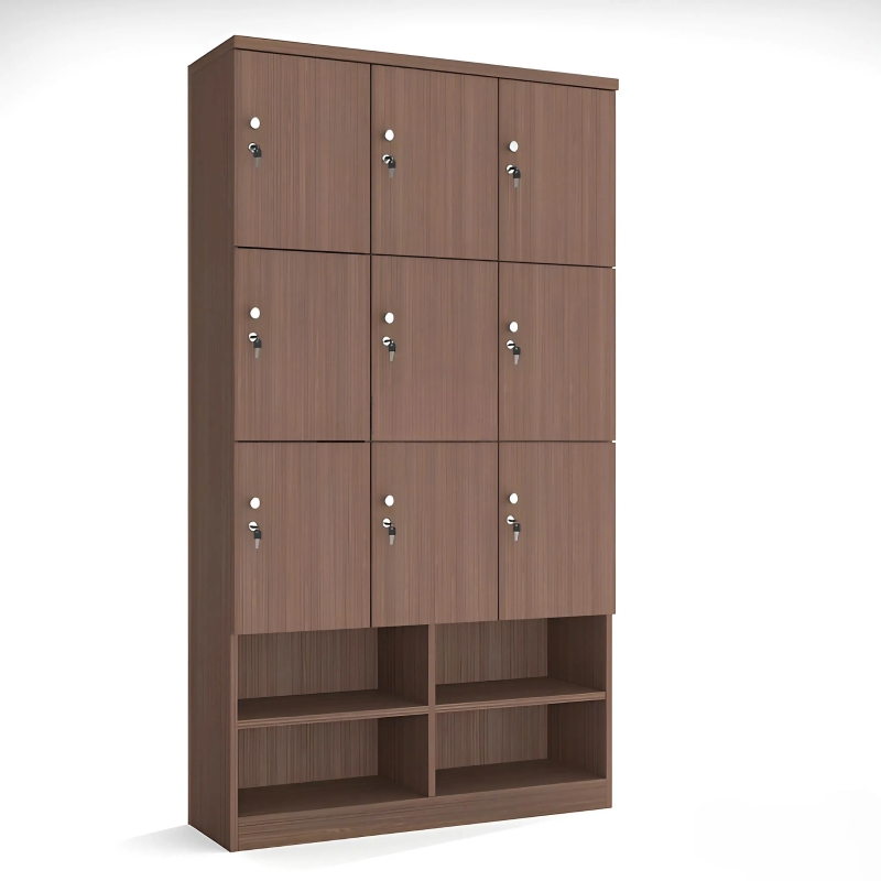 Tủ Locker Gỗ 9 Ngăn Liền Kệ Giày Tầng - TLK7