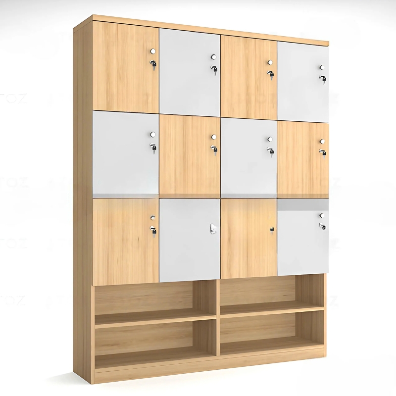 Tủ Locker Gỗ MDF 12 Ngăn Liền Kệ Giày - TLK6