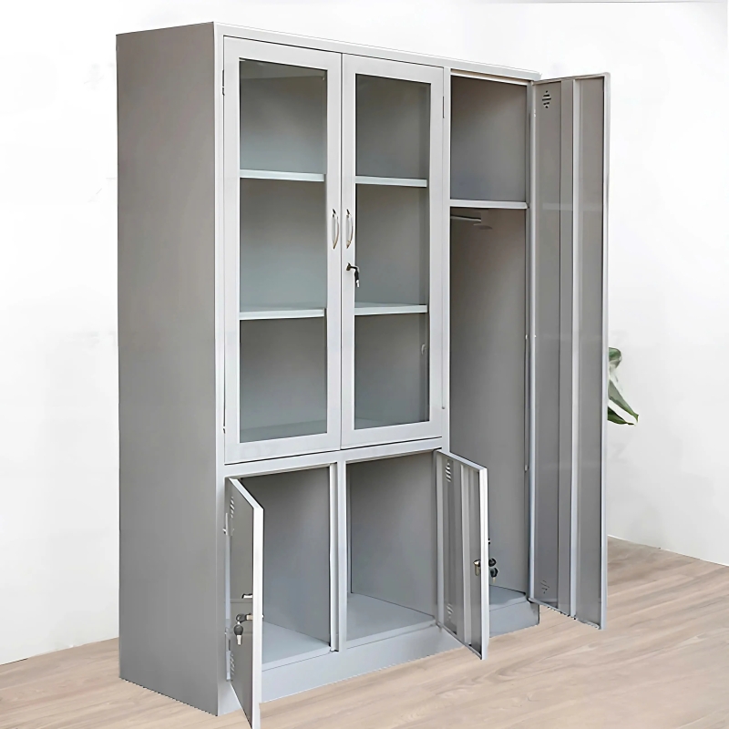 Tủ Locker 2 Cánh Kính 1 Kính Sắt - TLK4
