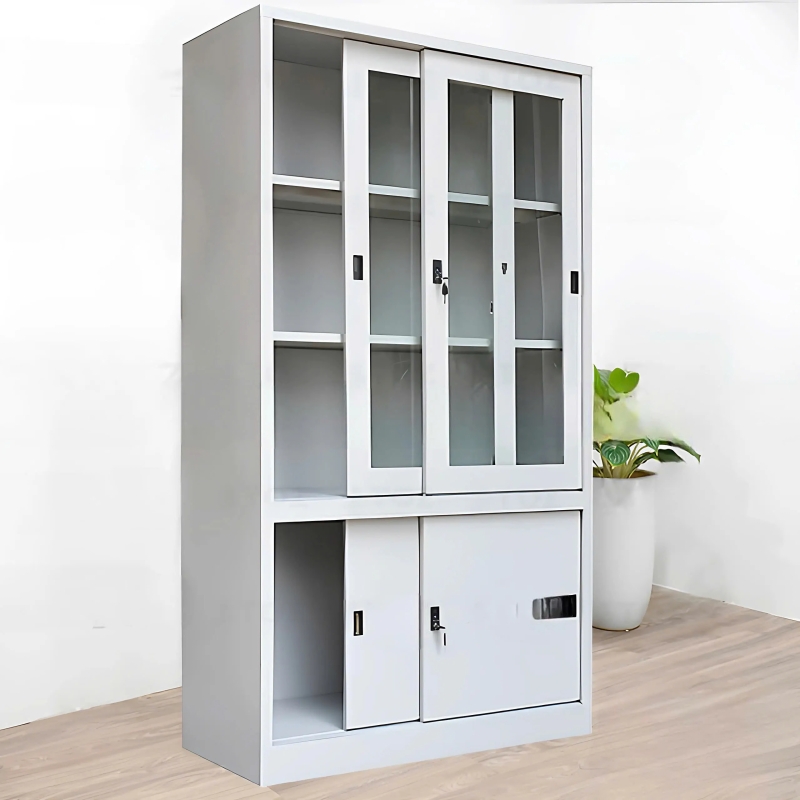 Tủ Locker Sắt 2 Cánh Kính Cửa Lùa - TLK54