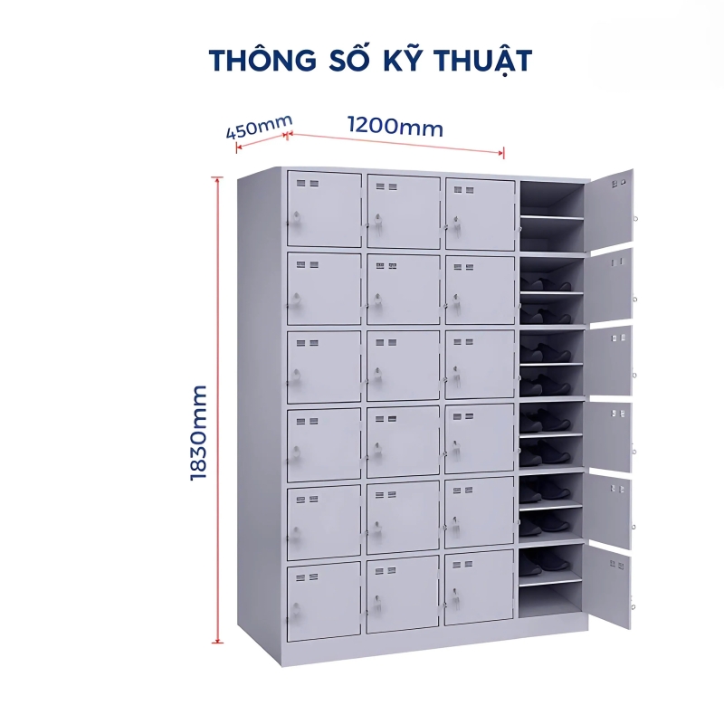 Tủ Locker 24 Ngăn Bảo Mật Đồ Cá Nhân  - TLK65