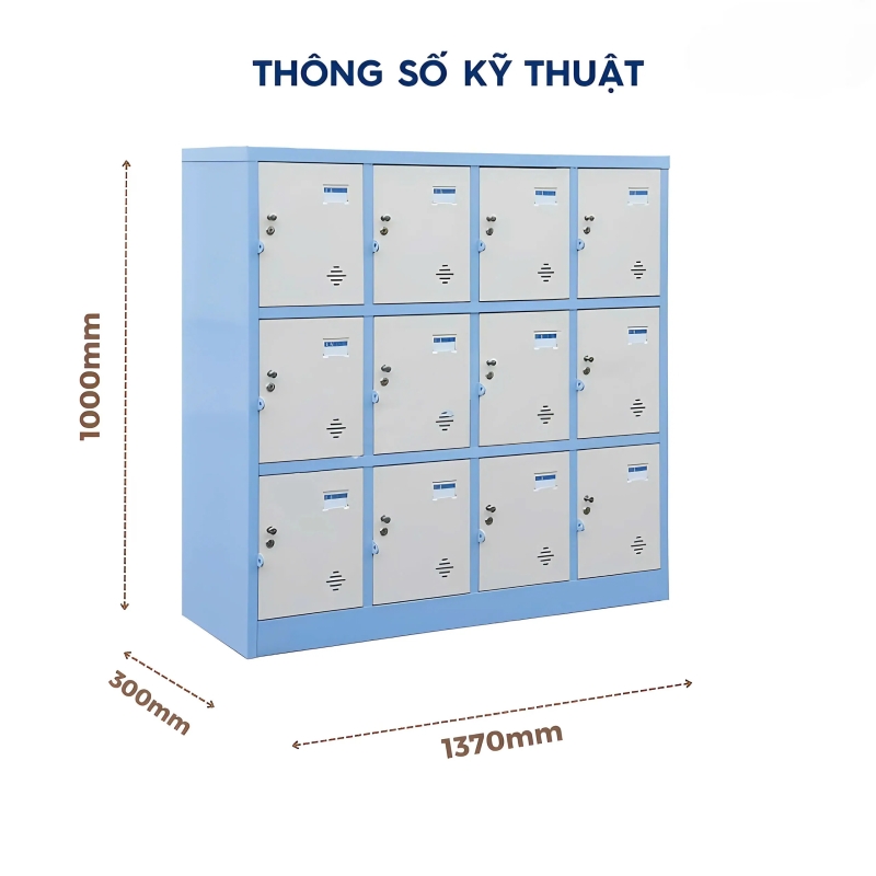 Tủ Locker Dáng Thấp 12 Cánh Mở - TLK67