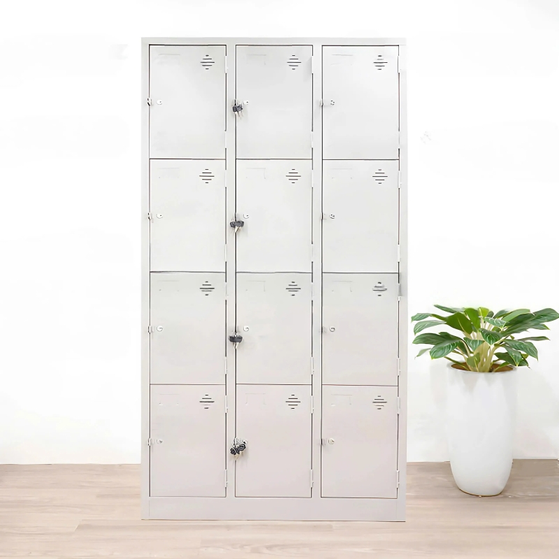 Tủ Locker 3 Khoang 12 Ngăn Cao Cấp- TLK36