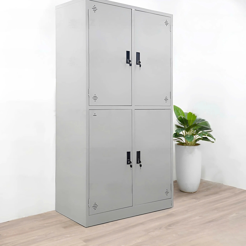 Tủ Locker Bằng Sắt 4 Ô Màu Xám Ghi - TLK44
