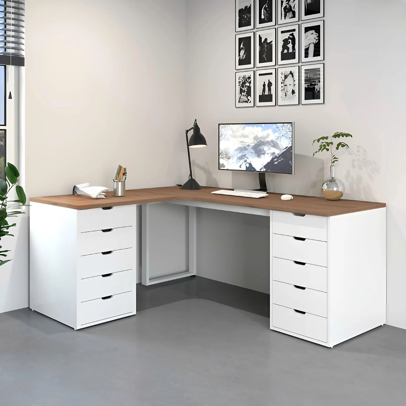 Bàn IKEA Góc L 2 Hộc - IK6