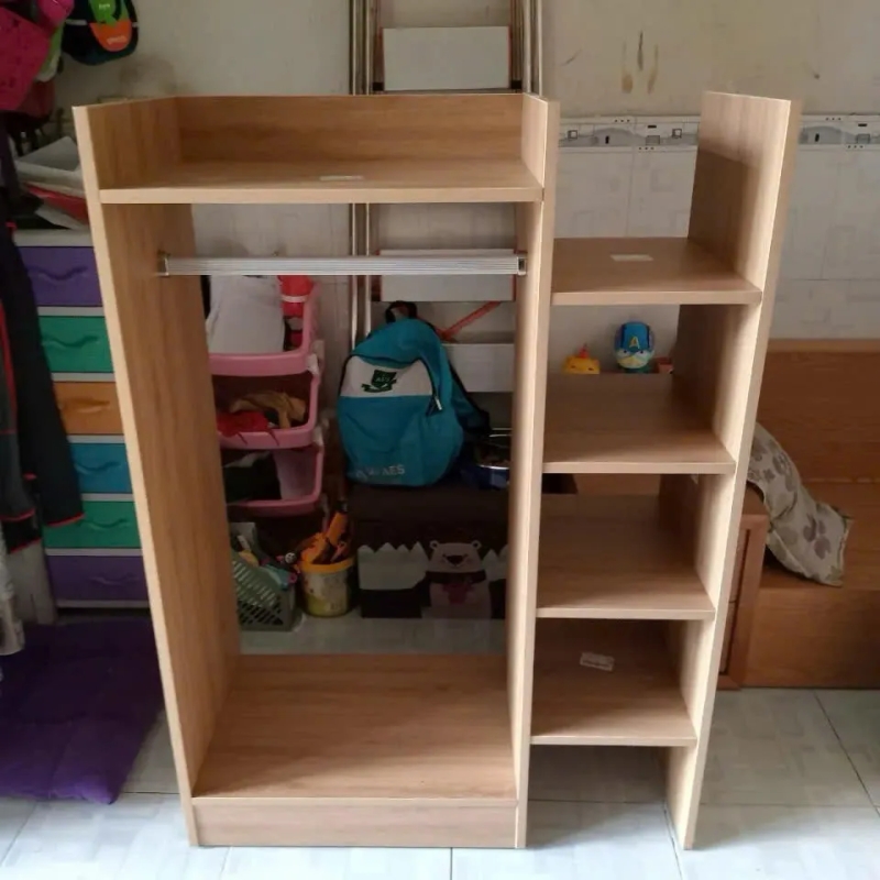 Tủ Quần Áo Gỗ Treo Đồ Có Ngăn Kệ Tiện Dụng - TQA35