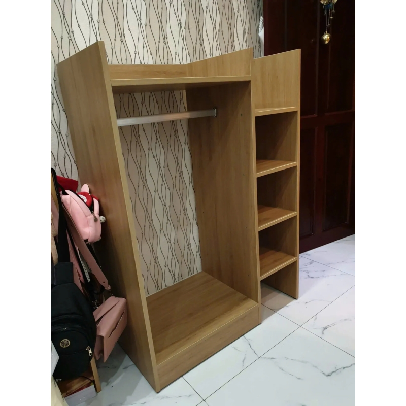 Tủ Quần Áo Gỗ Treo Đồ Có Ngăn Kệ Tiện Dụng - TQA35