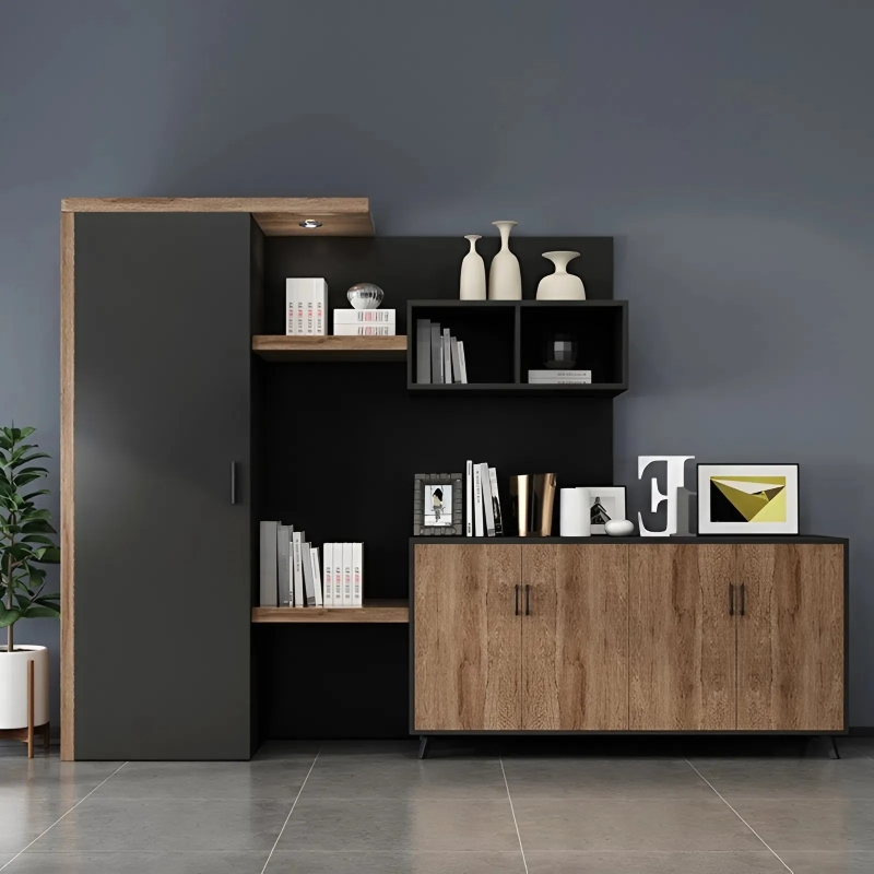 Tủ Văn Phòng Thiết Kế Mở Tích Hợp Buồng Tủ Cánh Mở - THS366