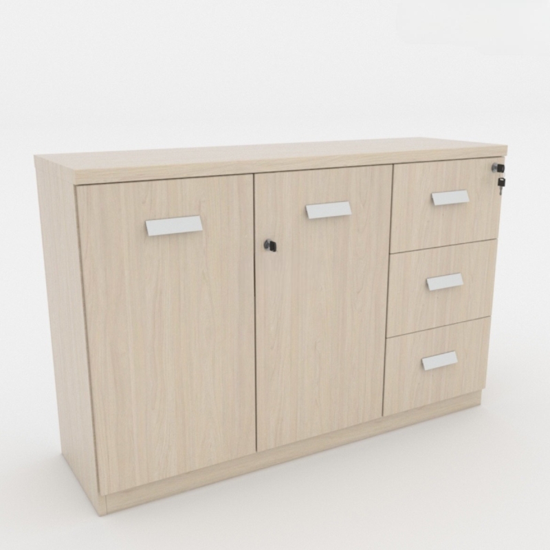Tủ Tài Liệu Gỗ Thấp 2 Cánh Và 3 Ngắn - THS136