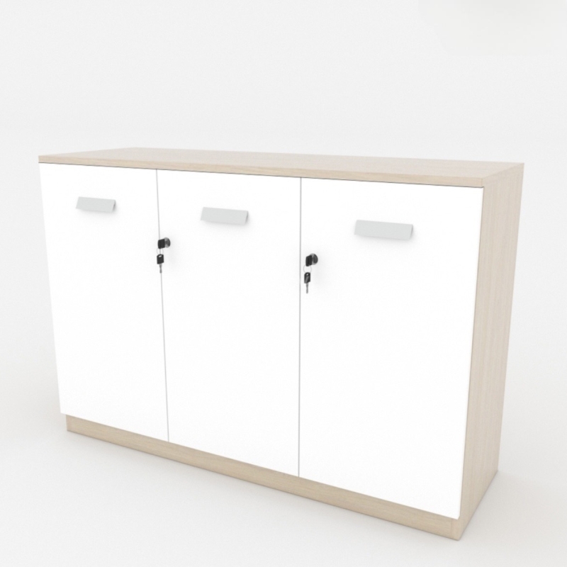 Tủ Tài Liệu Thấp 3 Cánh Gỗ MDF - THS133