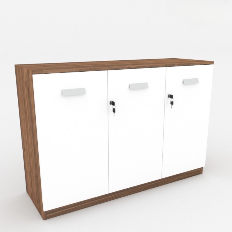 Tủ Tài Liệu Thấp 3 Cánh Gỗ MDF - THS133