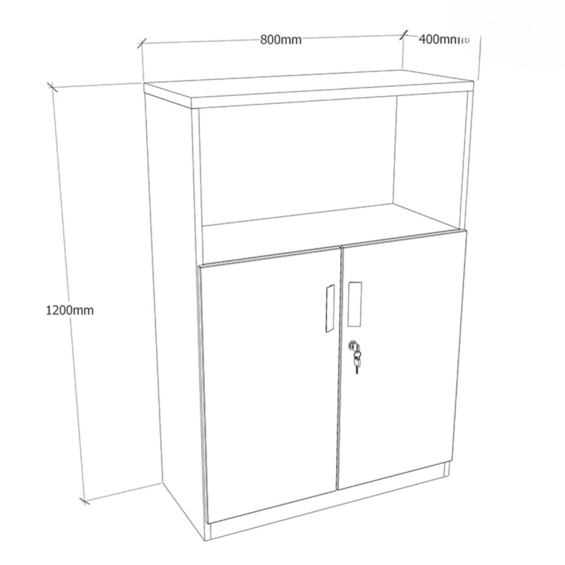 Tủ Tài Liệu Gỗ Dạng Thấp 2 Cánh - THS105