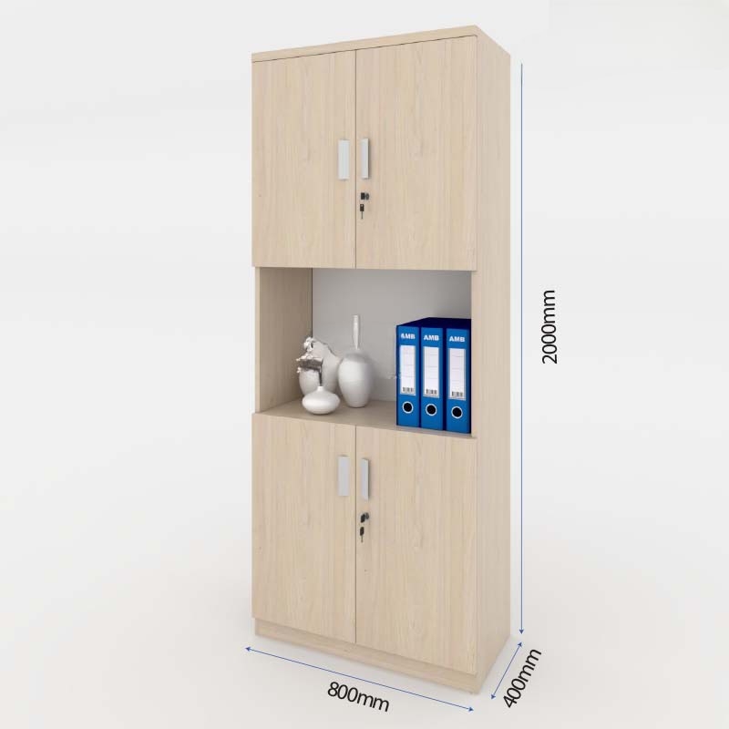 Tủ Tài Liệu Gỗ 4 Cánh Gỗ Công Nghiệp - THS21