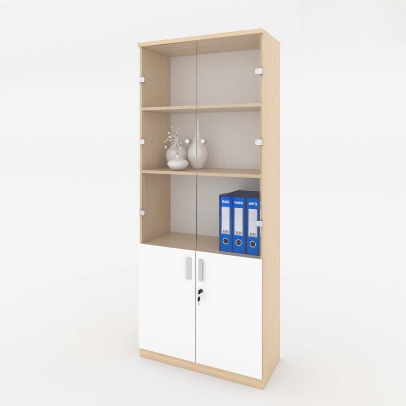 Tủ Tài Liệu Gỗ Cánh Kính - THS16