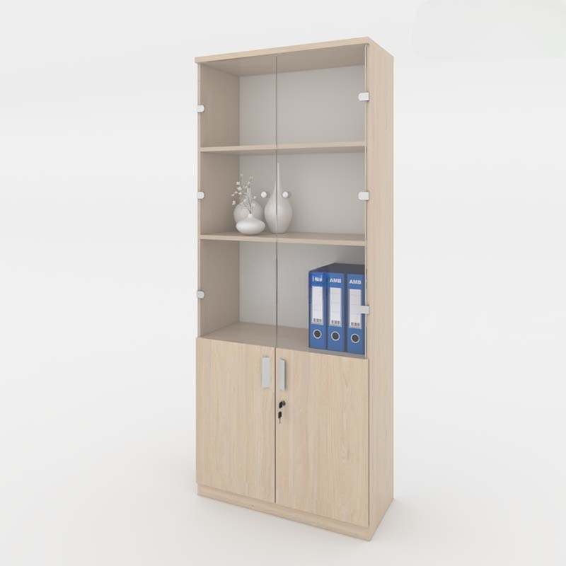 Tủ Tài Liệu Gỗ Cánh Kính - THS16