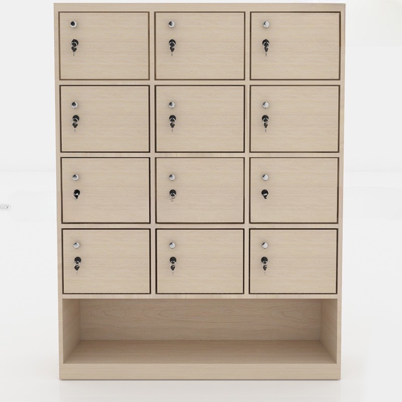 Tủ Locker Gỗ Công Nghiệp 12 Cánh Có Kệ Giày - TLK15