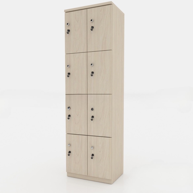 Tủ Locker Gỗ MDF Dáng Dọc 8 Cánh - TLK17
