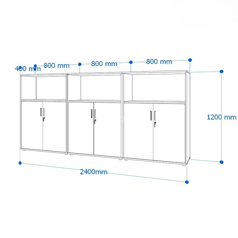Tủ Tài Liệu Gỗ Dạng Trung Hiện Đại - THS29