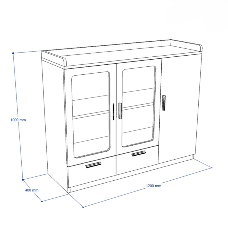 Tủ Tài Liệu Gỗ Dáng Lửng - THS60