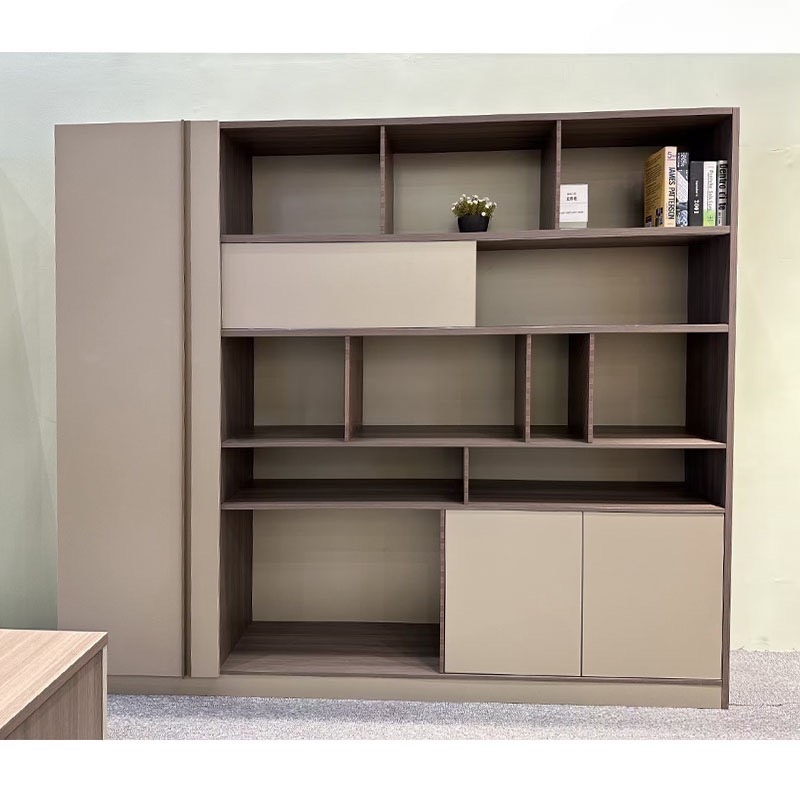Tủ Tài Liệu Gỗ Thiết Kế Có Kệ Hiện Đại - THS187