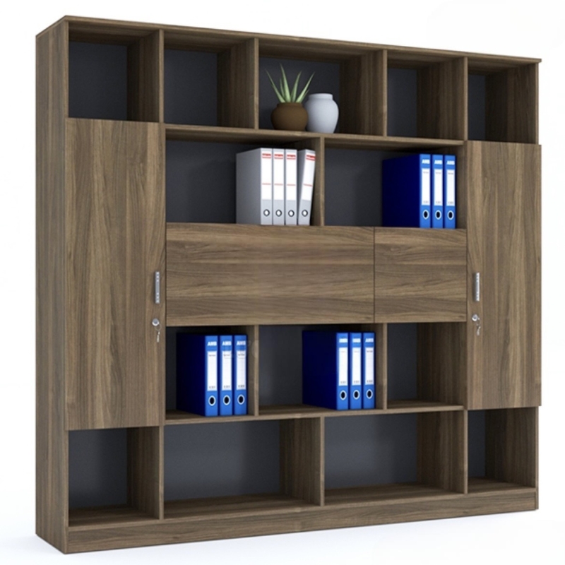Tủ Tài Liệu Gỗ Kệ Trưng Bày Độc Đáo - THS208