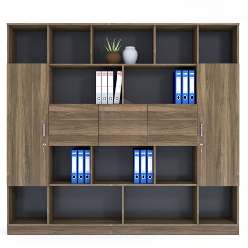 Tủ Tài Liệu Gỗ Kệ Trưng Bày Độc Đáo - THS208