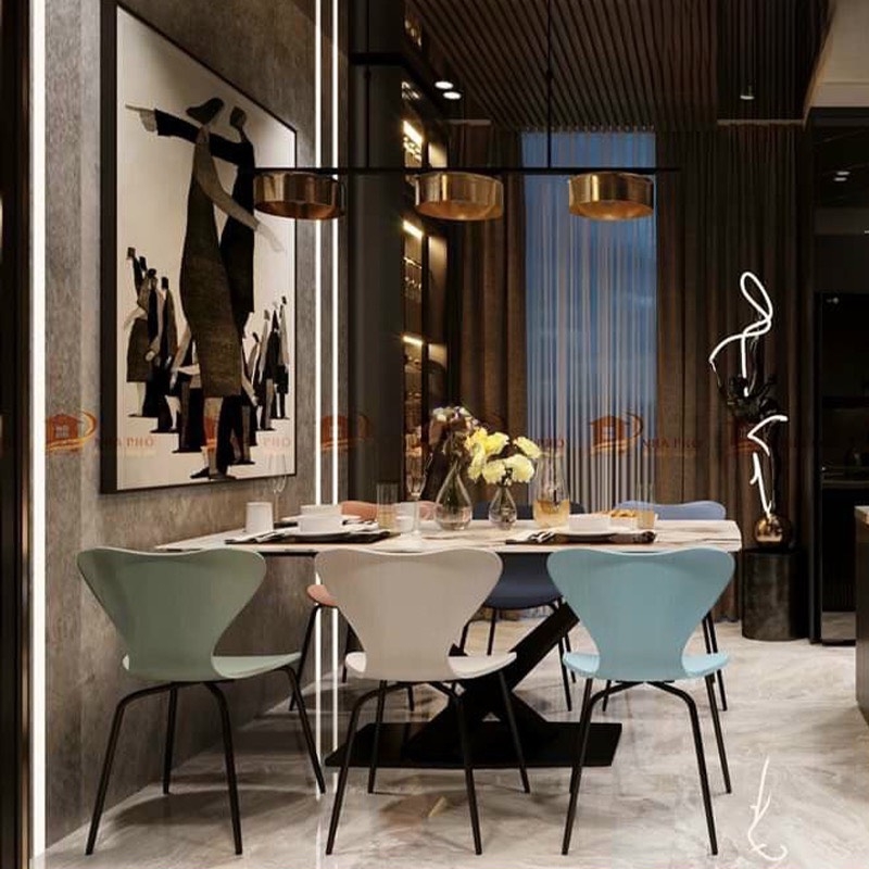 Ghế Cafe Tiếp Khách, Bằng Nhựa, Dáng Thiên Nga - CF9