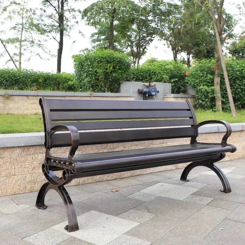 Ghế Băng Công Viên Ngoài Trời Nhôm Đúc Hiện Đại - SV64